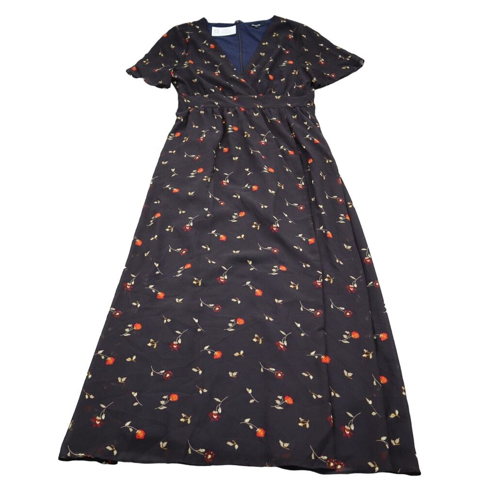 Madewell Floral Maxi Dress - Black and Red